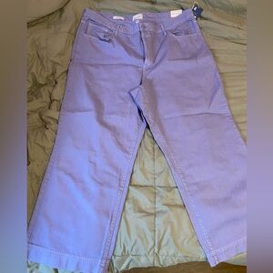 Purple wide leg high rise jeans 22
